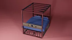 BDSM bed 3D model