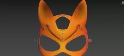 BDSM Cat Mask Low-poly 3D model