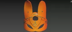 BDSM Rabbit Mask Low-poly 3D model