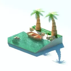 beach 3D model
