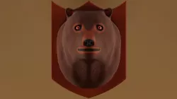Bear Head Low-poly 3D model