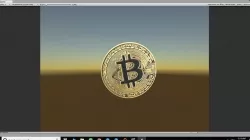 Bitcoin 3d model Low-poly 3D model
