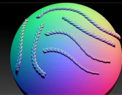 Braids brush download ZB Braids Brush 3d braids rope brush 3D model
