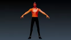 Bruce lee Low-poly 3D model
