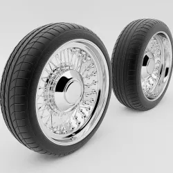 Car wheels 3D model