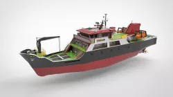 Cargo Passanger Ship 3D model