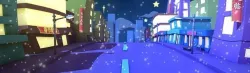 Cartoon city street building 3D model