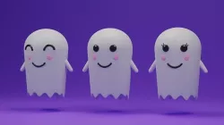 Cartoon Cute Ghost Collection 3D model