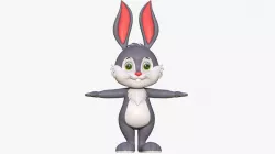Cartoon Rabbit 3D model