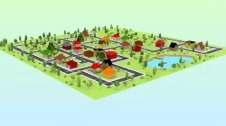 Cartoon Street 3D model