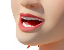 Cartoon teeth 3D model