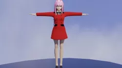 Character in anime darling in the franx name zero two 3D model