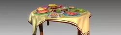 Chinese food Chinese food Table food fish lobster crab ham 3D model