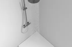 Chorro de agua para ducha y salpicaduras de agua 3D model