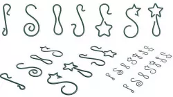 christmas ball hook set 3D mesh - svg - 3D curve - blender file 3D model