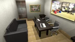 Corporate  Office Interior design Low-poly 3D model