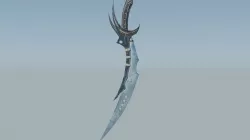 Curved Dagger Low-poly 3D model