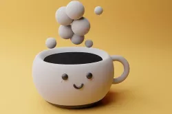 Cute cup with coffee  3D model