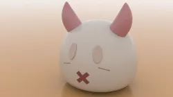 Cute little Devil Low-poly 3D model