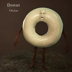donutman Low-poly 3D model
