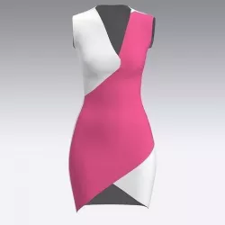 DRESS ANVELOPE COLOR BLOCK LOOK 3D model