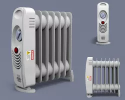 electric heater radiator  Low-poly 3D model