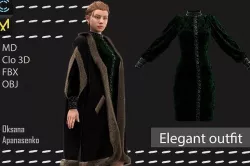 Elegant outfit 3D model