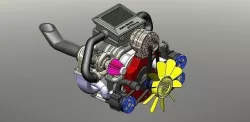 ENGINE wankel rx7 rx8 Mazda 3D model