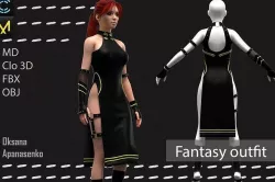 Fantasy outfit 3D model