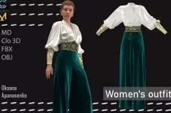 Female outfit 3D model