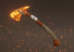 Fire Axe - Elemental Axe - Model 01 Low-poly 3D model