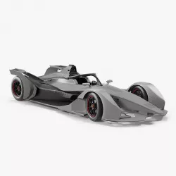 Formula E Car Generic Rigged 3D model