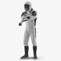 Futuristic Astronaut Space Suit Rigged 3D model
