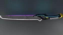 Futuristic Sword Low-poly 3D model