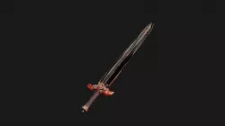 Garnet Claymore Low-poly 3D model