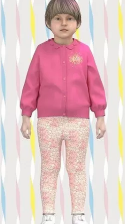 Girls Frill cardigan Low-poly 3D model