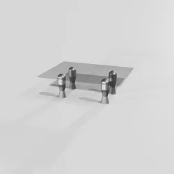 Glass table 3D model