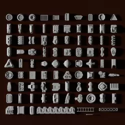 Greeble Kit bashing Sci-fi Pack  3D model