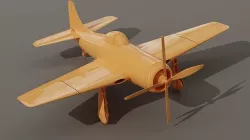 Grumman F8F Bearcat Low-poly 3D model