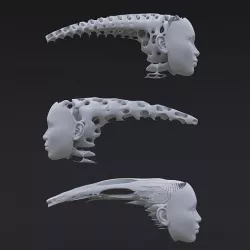 Gyroid Skull 3D model