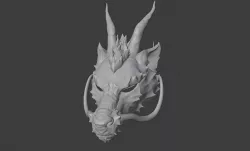 Haku Dragon mask from Spirited Away 3D model