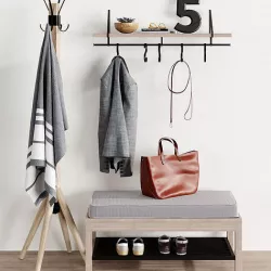 Hallway Floor Hanger Shelf Bench Pottery Barn Bag 3D model