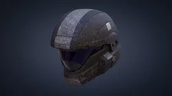 halo ODST helmet game-ready Low-poly 3D model