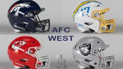 Helmet Football NFL AFC West Collection PBR 3D model