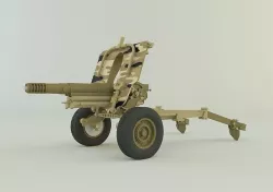 Howitzer 105mm cannon gun 3D model