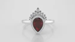 Jewelry crown shaped classic ring printable S57 3D model