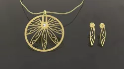 Jewelry sunflower mini set printable S26 3D model