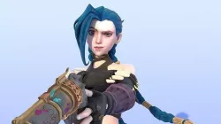Jinx Arcane Nude Low-poly 3D model