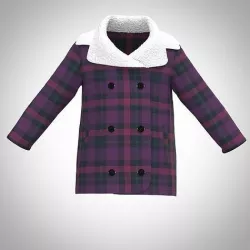 Kid Girls pea coat Low-poly 3D model