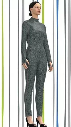 ladies bodysuit Low-poly 3D model